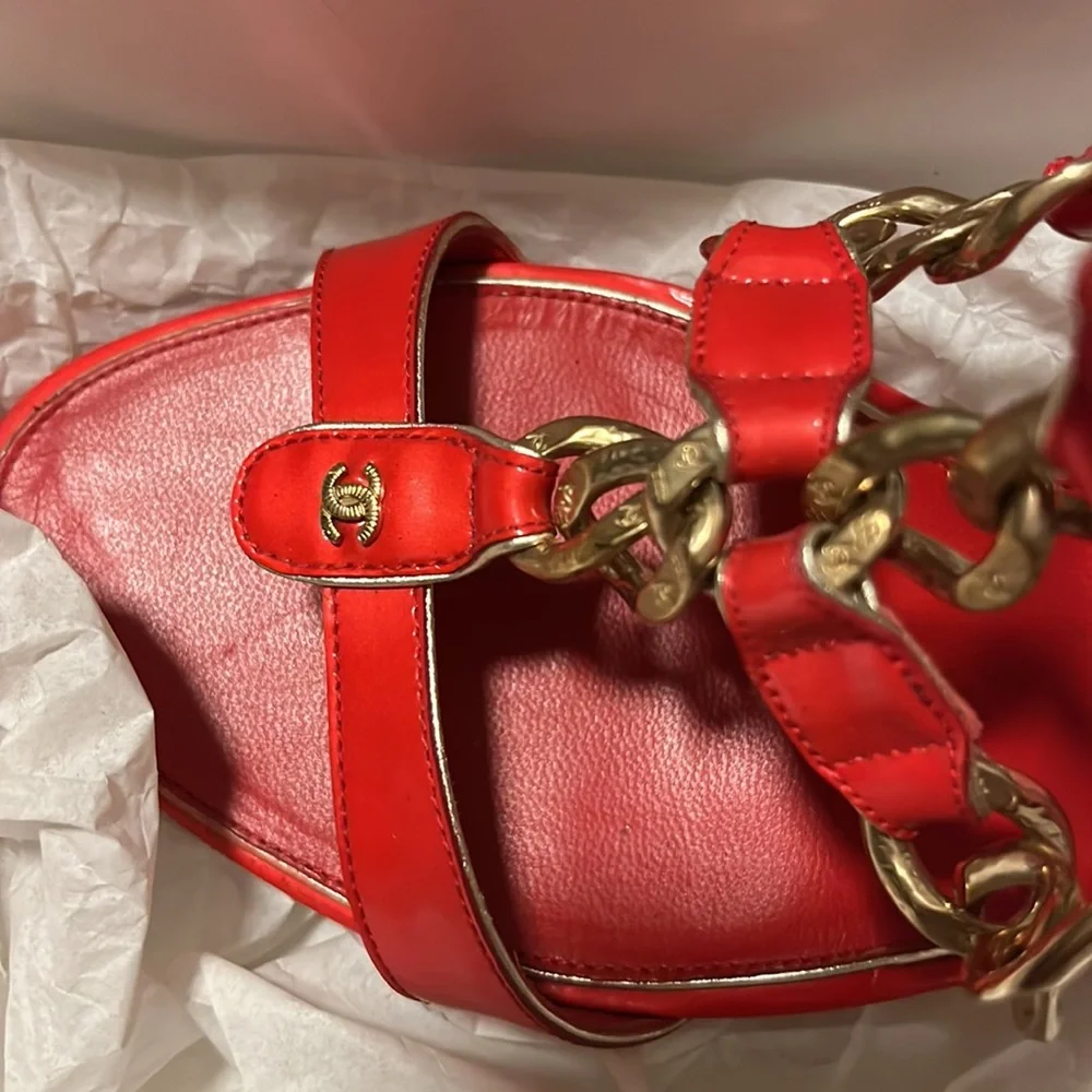 AUTHENTIC CHANEL Strappy Sandal Heels - Picture 2 of 10